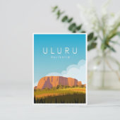 オーストラリアエアーズウルルロックヴィンテージ旅行 ポストカード (スタンド正面)