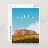 オーストラリアエアーズウルルロックヴィンテージ旅行 ポストカード (正面/裏面)