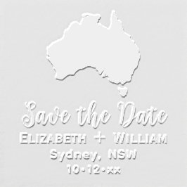 オーストラリアエレガント地図ウェディング日付の保存