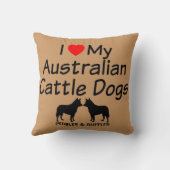 オーストラリアカスタムの2頭の牛の犬が大好き クッション (裏面)