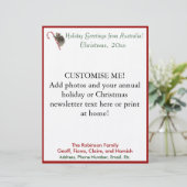 オーストラリアカスタムクリスマスニュースレターテンプレート レターヘッド (スタンド正面)