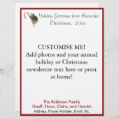 オーストラリアカスタムクリスマスニュースレターテンプレート レターヘッド (正面/裏面)