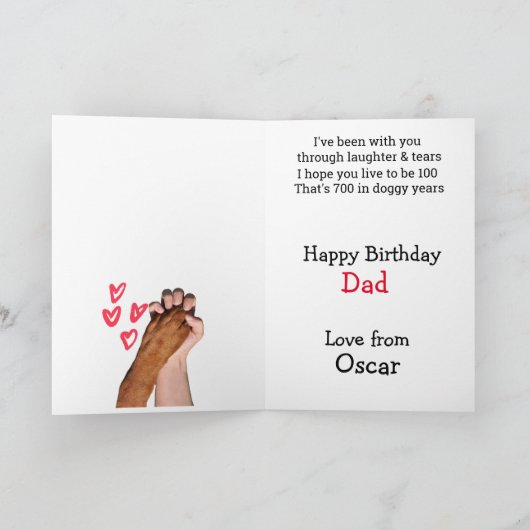 オーストラリアカスタムドードルの誕生日カード サンキューカード (内部)