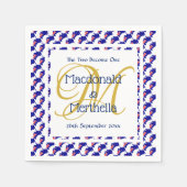 オーストラリアカスタムモノグラ結婚ム紙 スタンダードカクテルナプキン (正面)