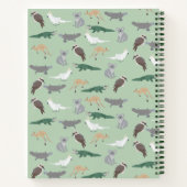 オーストラリアカスタム先住民動物ユーカリプトゥスグリーン ノートブック (裏面)