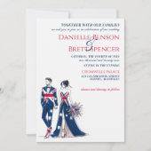 オーストラリアカップル結婚式招待状 招待状 (正面)