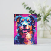 オーストラリアカラフルの羊飼い芸術 ポストカード (スタンド正面)