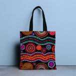 オーストラリアカラフルモダンのドットアートトライバルパターン トートバッグ<br><div class="desc">黒地モダン域#tribal#australia#tote #bags #totebags #australian #accessories #gift#gifts#giftsforgirls2000000000000000000000000000000000000000000000000000000000000000000000000000000000000000000000000000000000000000</div>
