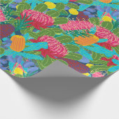 オーストラリアカラフル先住民の花の包装紙 ラッピングペーパー (角)