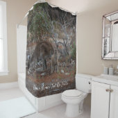 オーストラリアカンガルーファミリー シャワーカーテン (インサイチュ)