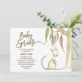 オーストラリアカンガルー&ジョーエニュートラルベビーの散水 招待状 (スタンド正面)