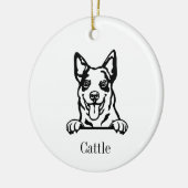 オーストラリアキャトルドッグオーナメント セラミックオーナメント (左)