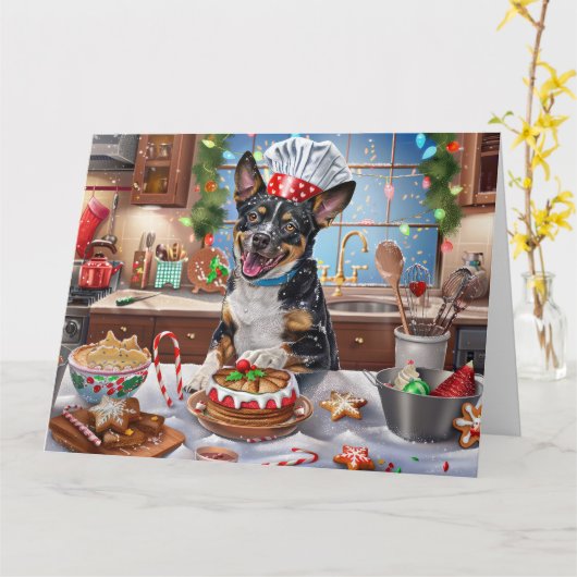 オーストラリアキャトルホリデーベーキングフェスティバルクリスマス カード (黄色い花)