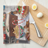 オーストラリアキャトルホリデーベーキングフェスティバルクリスマス キッチンタオル (四つ折り)