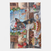 オーストラリアキャトルホリデーベーキングフェスティバルクリスマス キッチンタオル (縦)