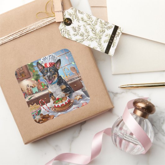 オーストラリアキャトルホリデーベーキングフェスティバルクリスマス スクエアシール (ギフト)