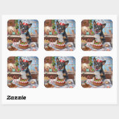 オーストラリアキャトルホリデーベーキングフェスティバルクリスマス スクエアシール (シート)