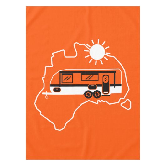 オーストラリアキャラバンキャンプ テーブルクロス (正面)