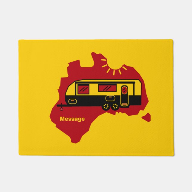 オーストラリアキャラバンキャンプ ドアマット (正面)