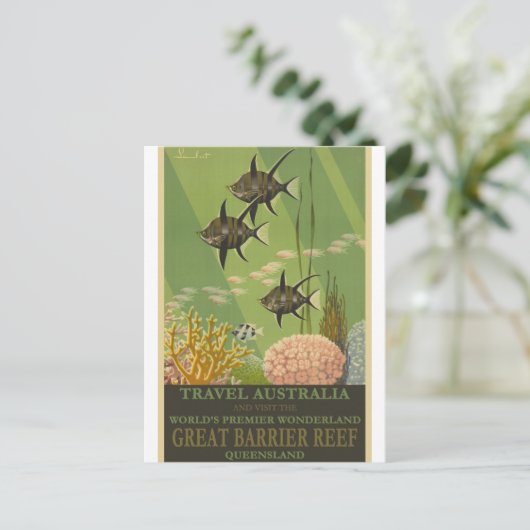 オーストラリアクイーンズランドヴィンテージ旅行はがき ポストカード (スタンド正面)