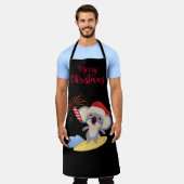 オーストラリアクリスマスキュートコアラサーフィンデザイン エプロン (着用した状態)