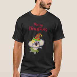 オーストラリアクリスマスキュート踊りコアラデザイン Tシャツ