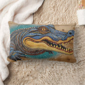 オーストラリアクロコダレアートデザイン ランバークッション (ブランケット)