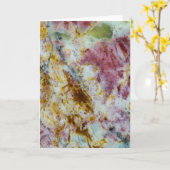 オーストラリアグリーンオペライトスラブ カード (黄色い花)