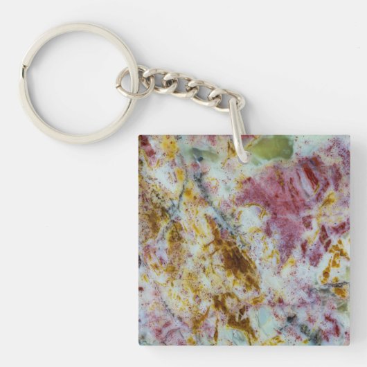 オーストラリアグリーンオペライトスラブ キーホルダー (正面)