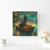 オーストラリアケルパイクリスマスフェスティバル航海 スクエア壁時計 (ホーム)