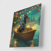 オーストラリアケルパイクリスマスフェスティバル航海 スクエア壁時計 (傾斜)