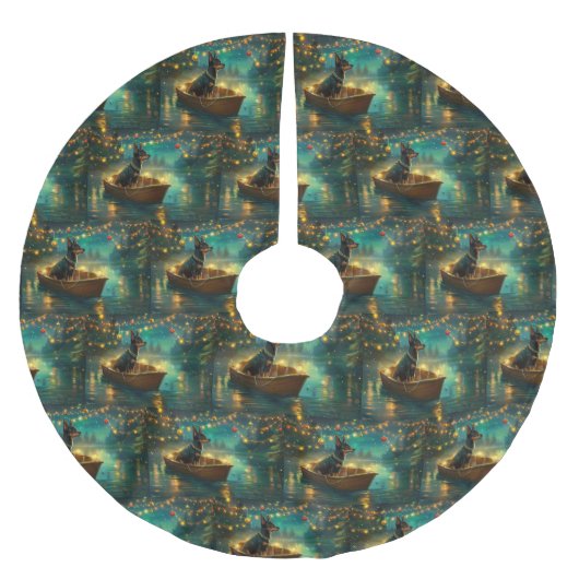 オーストラリアケルパイクリスマスフェスティバル航海 ブラッシュドポリエステルツリースカート (正面)