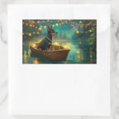 オーストラリアケルパイクリスマスフェスティバル航海 長方形シール (バッグ)