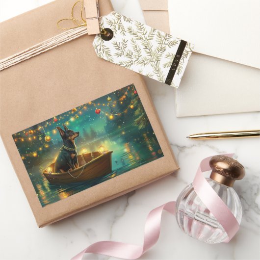 オーストラリアケルパイクリスマスフェスティバル航海 長方形シール (ギフト)