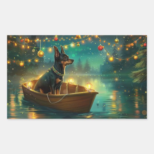 オーストラリアケルパイクリスマスフェスティバル航海 長方形シール (正面)