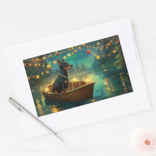 オーストラリアケルパイクリスマスフェスティバル航海 長方形シール (封筒)