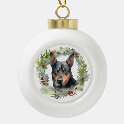 オーストラリアケルパイクリスマスリースフェスティバルカップ セラミックボールオーナメント (正面)
