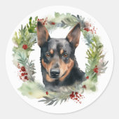 オーストラリアケルパイクリスマスリースフェスティバルカップ ラウンドシール (正面)