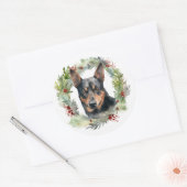 オーストラリアケルパイクリスマスリースフェスティバルカップ ラウンドシール (封筒)