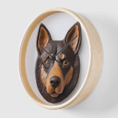 オーストラリアケルパイドッグインスパイア3D 壁時計 (傾斜)