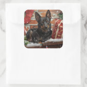 オーストラリアケルパイドッグクリスマスフェスティバル スクエアシール (バッグ)