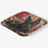 オーストラリアケルパイドッグクリスマスフェスティバル ペーパープレート (傾斜あり)