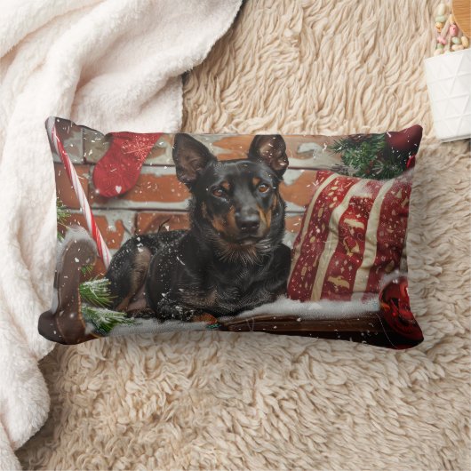 オーストラリアケルパイドッグクリスマスフェスティバル ランバークッション (ブランケット)