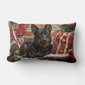オーストラリアケルパイドッグクリスマスフェスティバル ランバークッション (正面)