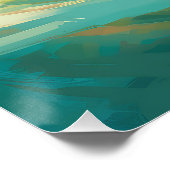 オーストラリアケルピービーチ絵を描サーフィン ポスター (コーナー)