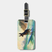 オーストラリアケルピービーチ絵を描サーフィン ラゲッジタグ (正面縦)