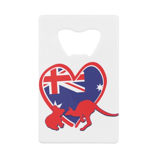 オーストラリアコアラカンガルー クレジットカード栓抜き (正面)