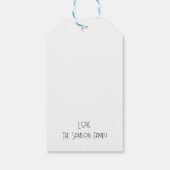 オーストラリアゴールデンバンクシアクリスマスギフトラベル ギフトタグ (裏面)