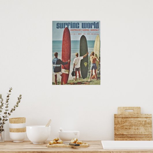 オーストラリアサーフィンポスター |サーフ |サーファー |ビーチ ポスター (キッチン)