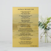 オーストラリアザプレースズ紙シート (スタンド正面)